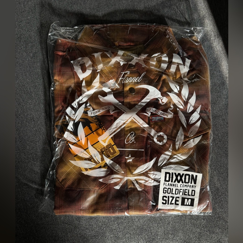 DIXXON Flannel Company Men's Goldfield Flannel Shirt - Brown and Gold